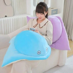 Pastel Purple Blue Stingray Plushies -Kawaii Store kawaiies plushies plush softtoy pastel purple blue stingray plushies soft toy 385073