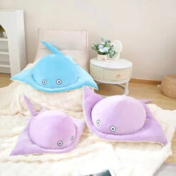 Pastel Purple Blue Stingray Plushies -Kawaii Store kawaiies plushies plush softtoy pastel purple blue stingray plushies soft toy 856213