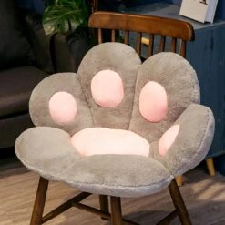 Kawaii Cute Pastel Paw Seat Cushions -Kawaii Store kawaiies plushies plush softtoy paw seat pillow new accessories 60cm grey 136209