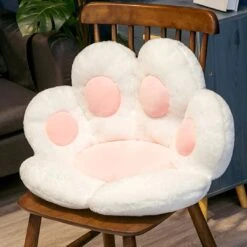 Kawaii Cute Pastel Paw Seat Cushions -Kawaii Store kawaiies plushies plush softtoy paw seat pillow new accessories 60cm white 293696