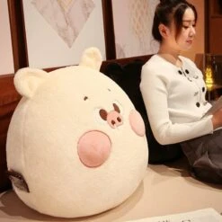 Perky Pigs Ball Plushie -Kawaii Store kawaiies plushies plush softtoy perky pigs ball plushie soft toy 173068