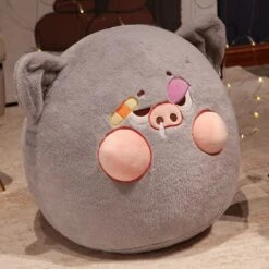 Perky Pigs Ball Plushie -Kawaii Store kawaiies plushies plush softtoy perky pigs ball plushie soft toy grey 12in 30cm 239993