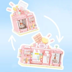 Pet Candy Bakery Book Folding Micro City Building Sets 36 Pet Candy Bakery Book Folding Micro City Building Sets -Kawaii Store kawaiies plushies plush softtoy pet candy bakery book folding micro city building sets build it 663835