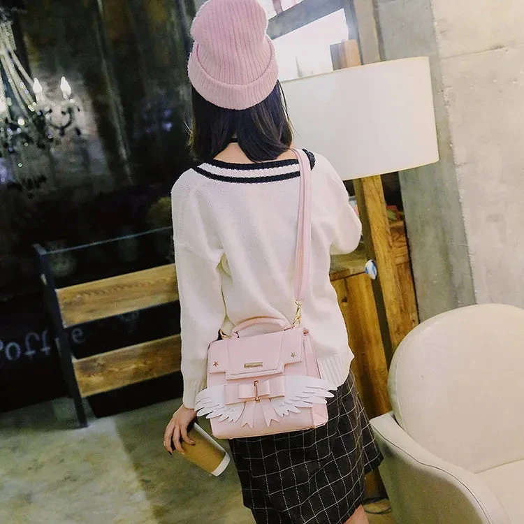 Apparel Pink Angel Wings Shoulder Bag Hand Bag 17 Apparel Pink Angel Wings Shoulder Bag Hand Bag - Image 15