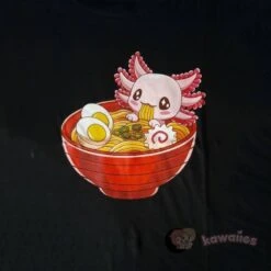 Apparel Pink Axolotl Bathing In Ramen Tee -Kawaii Store kawaiies plushies plush softtoy pink axolotl bathing in ramen tee new apparel 247507