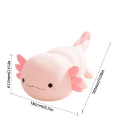 Pink Axolotl LED Night Light -Kawaii Store kawaiies plushies plush softtoy pink axolotl led night light home decor 109294