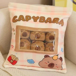 Pink Brown Capybara Candy Bag Plushies -Kawaii Store kawaiies plushies plush softtoy pink brown capybara candy bag plushies soft toy 879847
