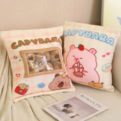 Pink Brown Capybara Candy Bag Plushies -Kawaii Store kawaiies plushies plush softtoy pink brown capybara candy bag plushies soft toy 996544