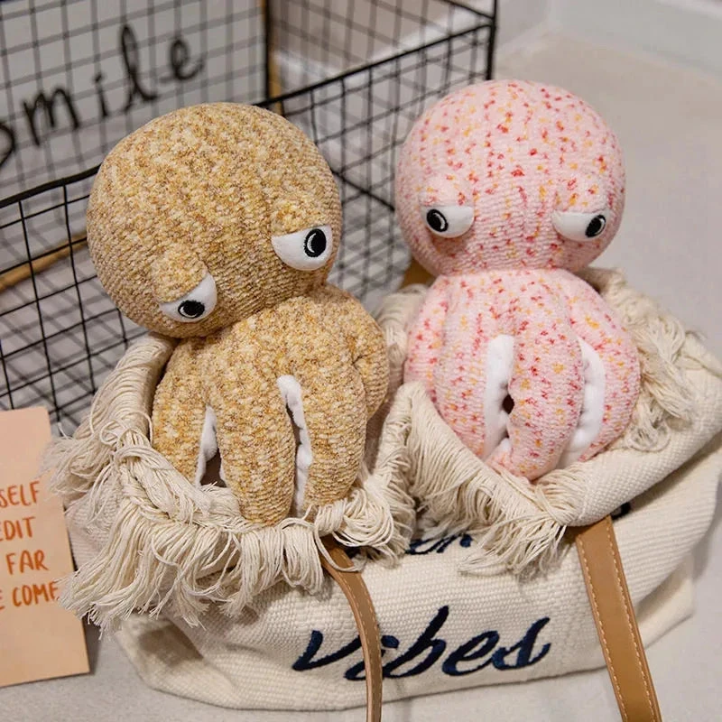 Pink Brown Funny Octopus Plushies 4 Pink Brown Funny Octopus Plushies - Image 2