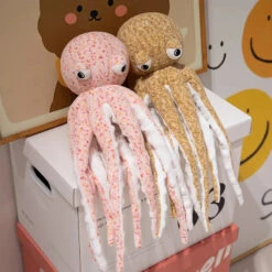 Pink Brown Funny Octopus Plushies