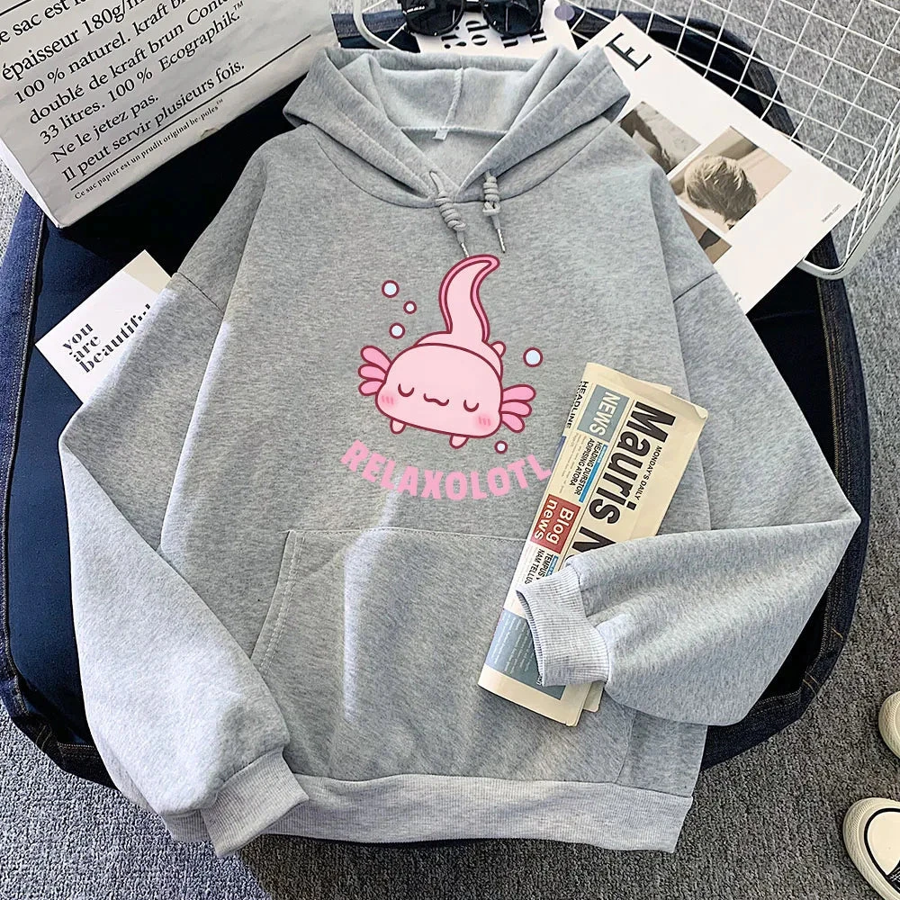 Apparel Pink Chilling Axolotl Unisex Hoodies 8 Apparel Pink Chilling Axolotl Unisex Hoodies - Image 6