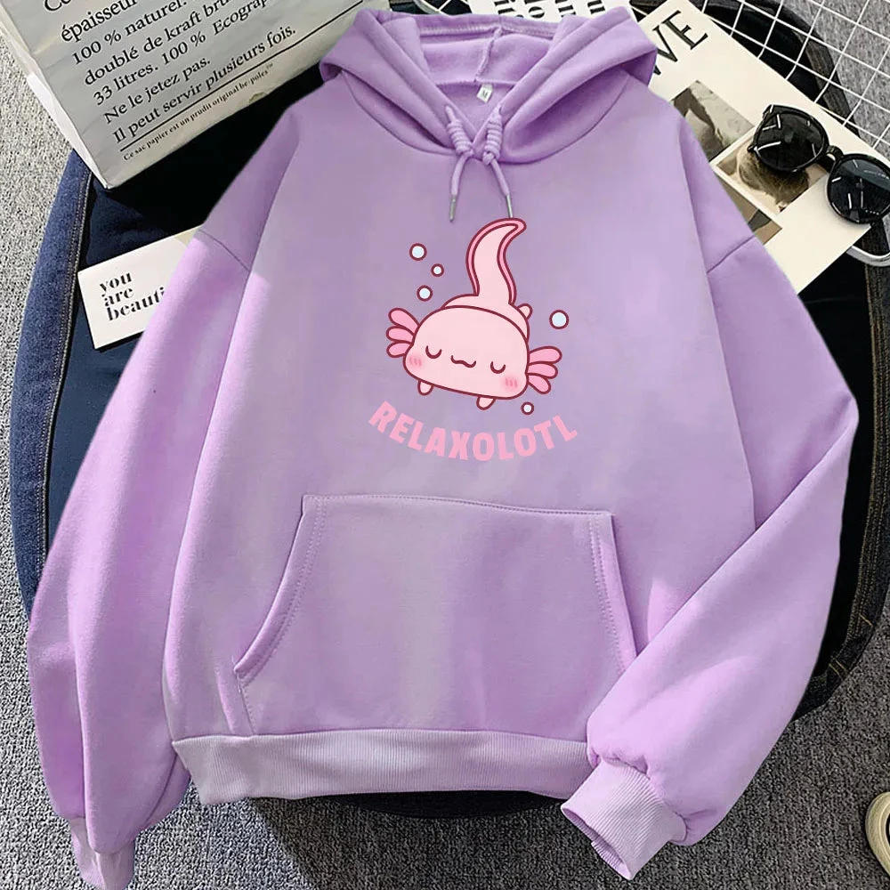 Apparel Pink Chilling Axolotl Unisex Hoodies 6 Apparel Pink Chilling Axolotl Unisex Hoodies - Image 4