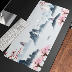 Accessories Pink Sakura Japanese Shrine Mountains Large Mouse Pad Collection -Kawaii Store kawaiies plushies plush softtoy pink sakura japanese shrine mountains large mouse pad collection new accessories 212880