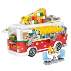 Pizza And Coffee Truck Nano Building Blocks -Kawaii Store kawaiies plushies plush softtoy pizza and coffee truck nano building blocks build it 280988