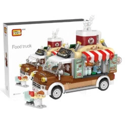 Pizza And Coffee Truck Nano Building Blocks -Kawaii Store kawaiies plushies plush softtoy pizza and coffee truck nano building blocks build it coffee with box 420997