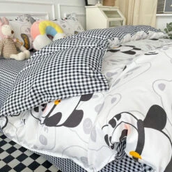 Playful Panda Bedding Set -Kawaii Store kawaiies plushies plush softtoy playful panda bedding set bedding sets 266434