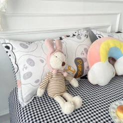 Playful Panda Bedding Set -Kawaii Store kawaiies plushies plush softtoy playful panda bedding set bedding sets 886757