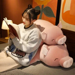 Poppy The Pink Jumbo Pig Plushie -Kawaii Store kawaiies plushies plush softtoy poppy the pink jumbo pig plushie soft toy 378356
