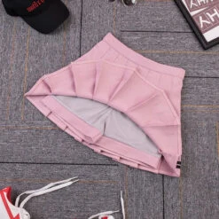 Apparel Preppy Pleated Striped Tennis Black Pink Navy White Mini Skirt -Kawaii Store kawaiies plushies plush softtoy preppy pleated striped tennis black pink navy white mini skirt apparel 209331