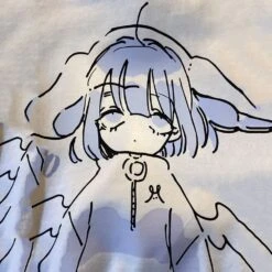 Apparel Purple Anime Angel Women's Sweatshirt -Kawaii Store kawaiies plushies plush softtoy purple anime angel womens sweatshirt sweatshirt 271414