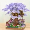 Purple Sakura Tree House Nano Building Set -Kawaii Store kawaiies plushies plush softtoy purple sakura tree house nano building set new build it without led 945773