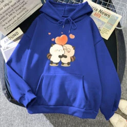 Apparel Raccoon Hug Love Heart Unisex Hoodie -Kawaii Store kawaiies plushies plush softtoy raccoon hug love heart unisex hoodie apparel blue xs 198228