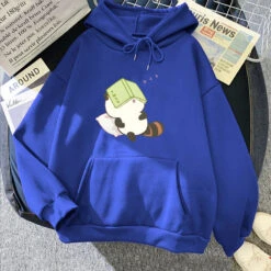 Apparel Raccoon Sleeping And Studying Unisex Hoodies -Kawaii Store kawaiies plushies plush softtoy raccoon sleeping and studying unisex hoodies apparel blue xs 757189