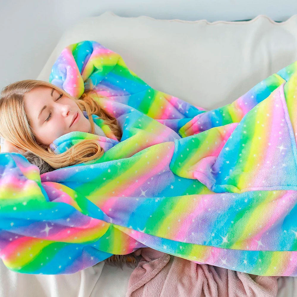 Apparel Rainbow Oversized Thick Blanket Hoodie 10 Apparel Rainbow Oversized Thick Blanket Hoodie - Image 8