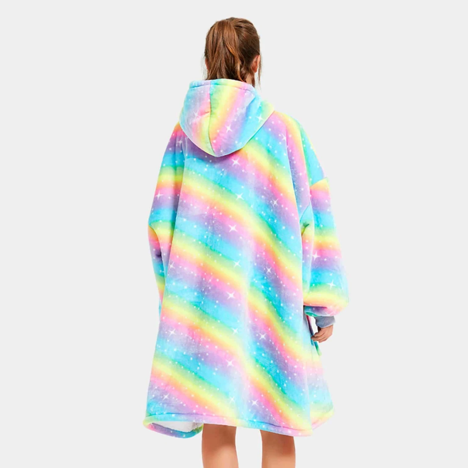 Apparel Rainbow Oversized Thick Blanket Hoodie 4 Apparel Rainbow Oversized Thick Blanket Hoodie - Image 2