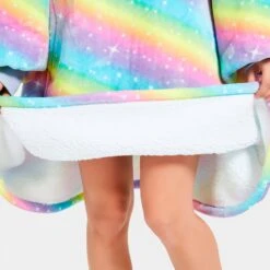 Apparel Rainbow Oversized Thick Blanket Hoodie 13 Apparel Rainbow Oversized Thick Blanket Hoodie -Kawaii Store kawaiies plushies plush softtoy rainbow oversized thick blanket hoodie apparel 958735