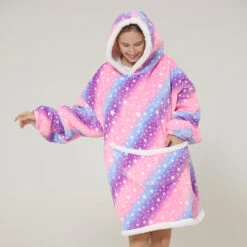 Apparel Rainbow Parents & Kids Combo Oversized Blanket Hoodies -Kawaii Store kawaiies plushies plush softtoy rainbow parents kids combo oversized blanket hoodies hoodies 506412