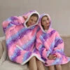 Apparel Rainbow Parents & Kids Combo Oversized Blanket Hoodies -Kawaii Store kawaiies plushies plush softtoy rainbow parents kids combo oversized blanket hoodies hoodies rainbow pink child 1pc 245997