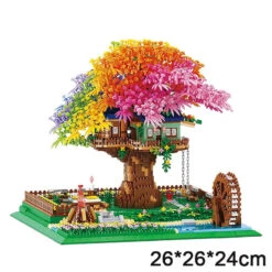 Rainbow Sakura Tree House Light Nano Building Blocks 27 Rainbow Sakura Tree House Light Nano Building Blocks -Kawaii Store kawaiies plushies plush softtoy rainbow sakura tree house building blocks build it 282045