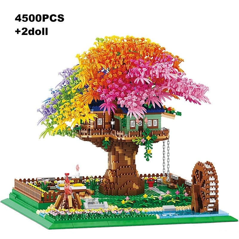Rainbow Sakura Tree House Light Nano Building Blocks 14 Rainbow Sakura Tree House Light Nano Building Blocks - Image 12