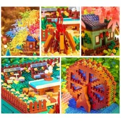 Rainbow Sakura Tree House Light Nano Building Blocks 24 Rainbow Sakura Tree House Light Nano Building Blocks -Kawaii Store kawaiies plushies plush softtoy rainbow sakura tree house building blocks build it 882558