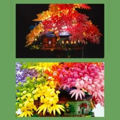 Rainbow Sakura Tree House Light Nano Building Blocks 28 Rainbow Sakura Tree House Light Nano Building Blocks -Kawaii Store kawaiies plushies plush softtoy rainbow sakura tree house building blocks build it 957670
