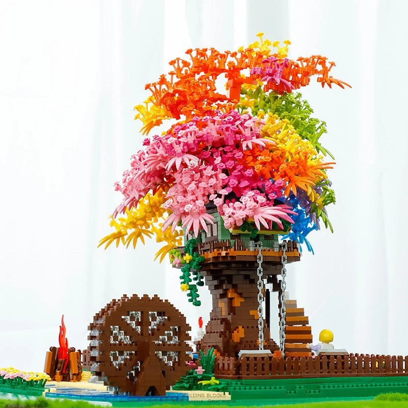 Rainbow Sakura Tree House Light Nano Building Blocks 10 Rainbow Sakura Tree House Light Nano Building Blocks - Image 8