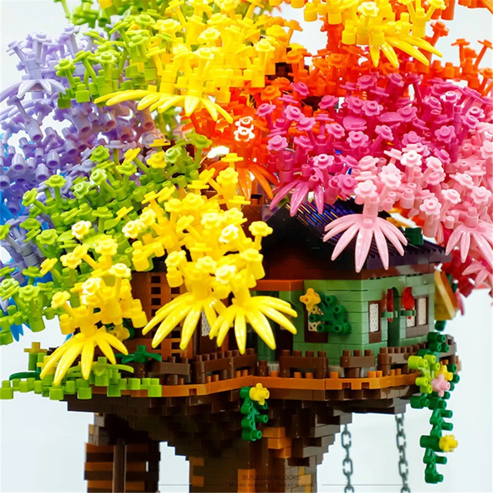 Rainbow Sakura Tree House Light Nano Building Blocks 15 Rainbow Sakura Tree House Light Nano Building Blocks - Image 13