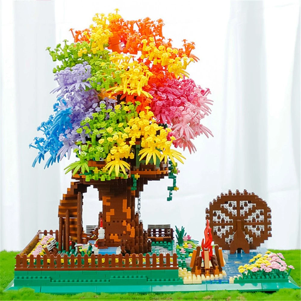Rainbow Sakura Tree House Light Nano Building Blocks 18 Rainbow Sakura Tree House Light Nano Building Blocks - Image 16