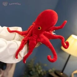 Red Life-like Octopus Plushie -Kawaii Store kawaiies plushies plush softtoy red life like octopus plushie soft toy 16in 40cm 580592