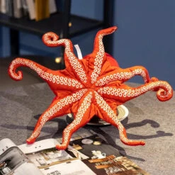 Red Life-like Octopus Plushie -Kawaii Store kawaiies plushies plush softtoy red life like octopus plushie soft toy 687795