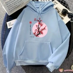 Apparel Red Sakura Branch Moon Unisex Hoodie -Kawaii Store kawaiies plushies plush softtoy red sakura branch moon unisex hoodie apparel 878027