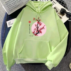 Apparel Red Sakura Branch Moon Unisex Hoodie -Kawaii Store kawaiies plushies plush softtoy red sakura branch moon unisex hoodie apparel lime xs 944522