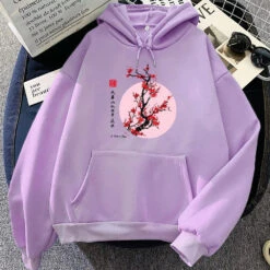 Apparel Red Sakura Branch Moon Unisex Hoodie -Kawaii Store kawaiies plushies plush softtoy red sakura branch moon unisex hoodie apparel purple xs 137250