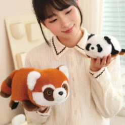 Reversible Red Panda To Panda Plush -Kawaii Store kawaiies plushies plush softtoy reversible red panda to panda plush soft toy 10in 25cm 670747