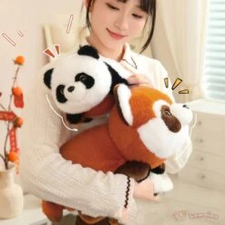 Reversible Red Panda To Panda Plush -Kawaii Store kawaiies plushies plush softtoy reversible red panda to panda plush soft toy 812239