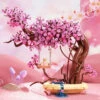Romantic Sakura Bear Swing Tree Micro Building Blocks -Kawaii Store kawaiies plushies plush softtoy romantic sakura bear swing tree micro building blocks build it 120373