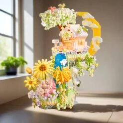 Romantic Waterfall Orchard Villa Micro Building Blocks With Light -Kawaii Store kawaiies plushies plush softtoy romantic waterfall orchard villa micro building blocks with light build it 352996