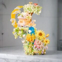 Romantic Waterfall Orchard Villa Micro Building Blocks With Light -Kawaii Store kawaiies plushies plush softtoy romantic waterfall orchard villa micro building blocks with light build it 389405