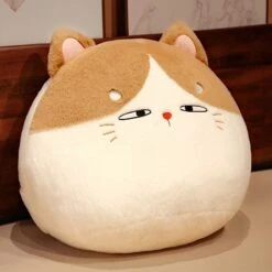 Round Cat Bunny Fox Pillow Plushie Collection -Kawaii Store kawaiies plushies plush softtoy round cat bunny fox pillow plushie collection new soft toy brown cat 11in 30cm 868389